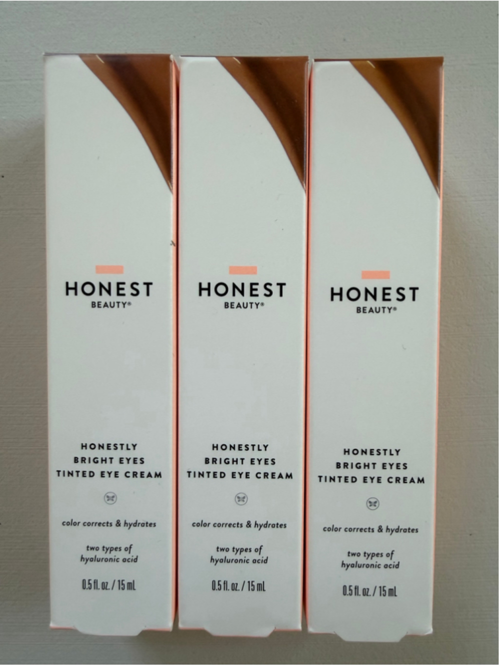 Honest Beauty Honestly Bright Eyes Tinted Eye Cream with Hyaluronic Acid 0.5fl o